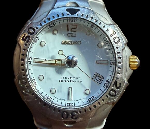 Seiko Kinetic Auto Relay 5J22-0A50 Men\'s Stainless Steel Diver Watch 20 BAR main image 4